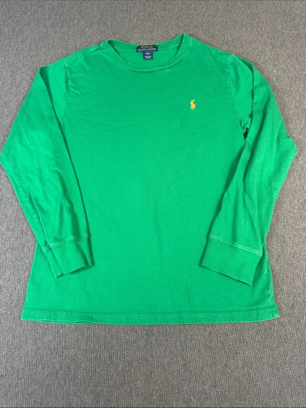 Polo Ralph Lauren Boys Size L  Green Long Sleeve Crew Neck Pony Logo T-Shirt Top